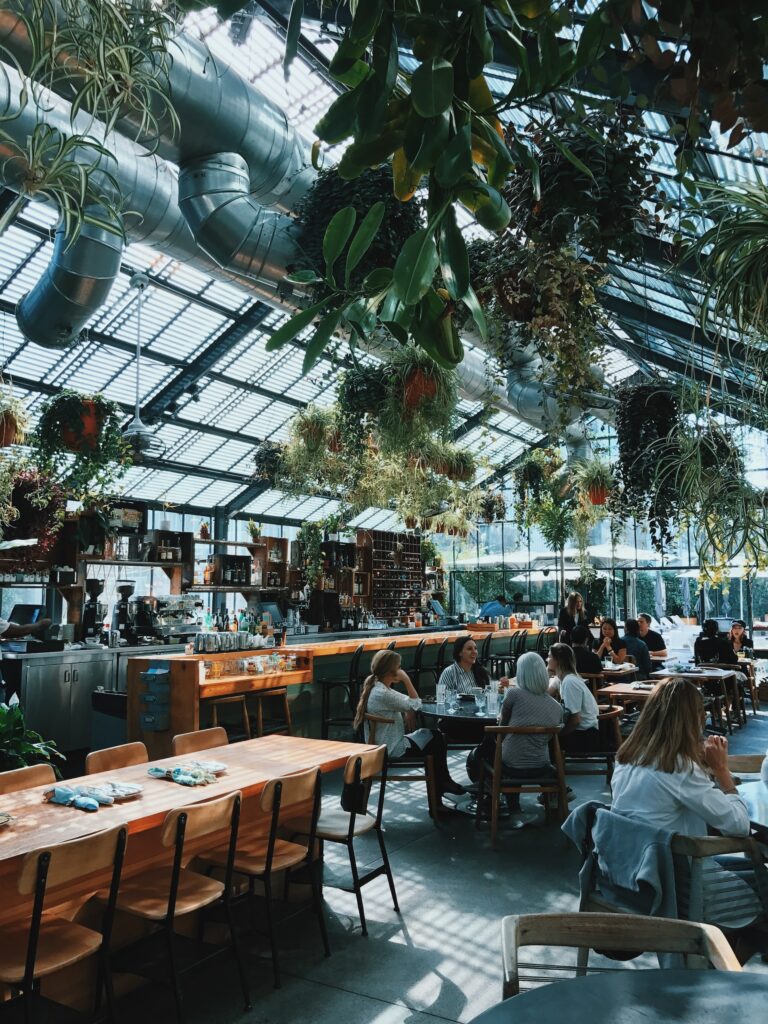 Diseño de restaurantes - vegetación
